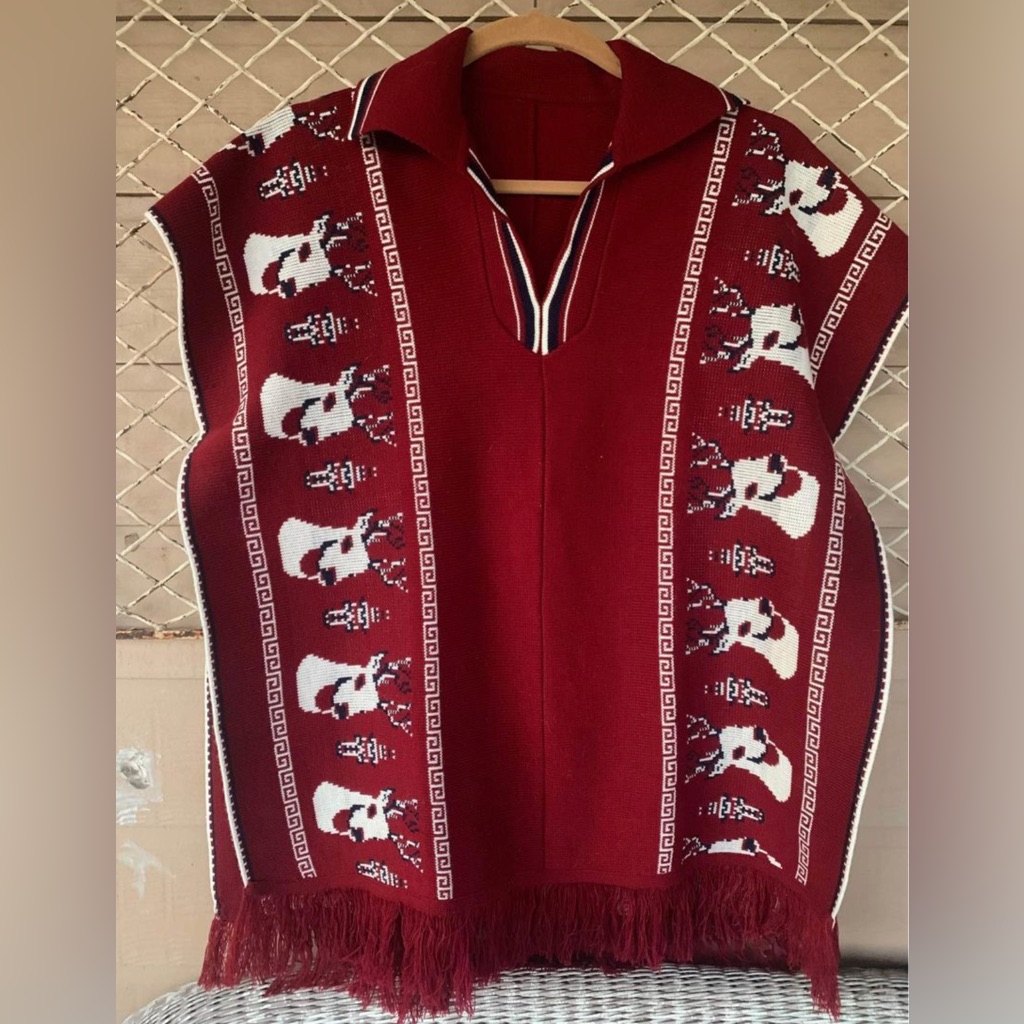 Maroon Poncho 610